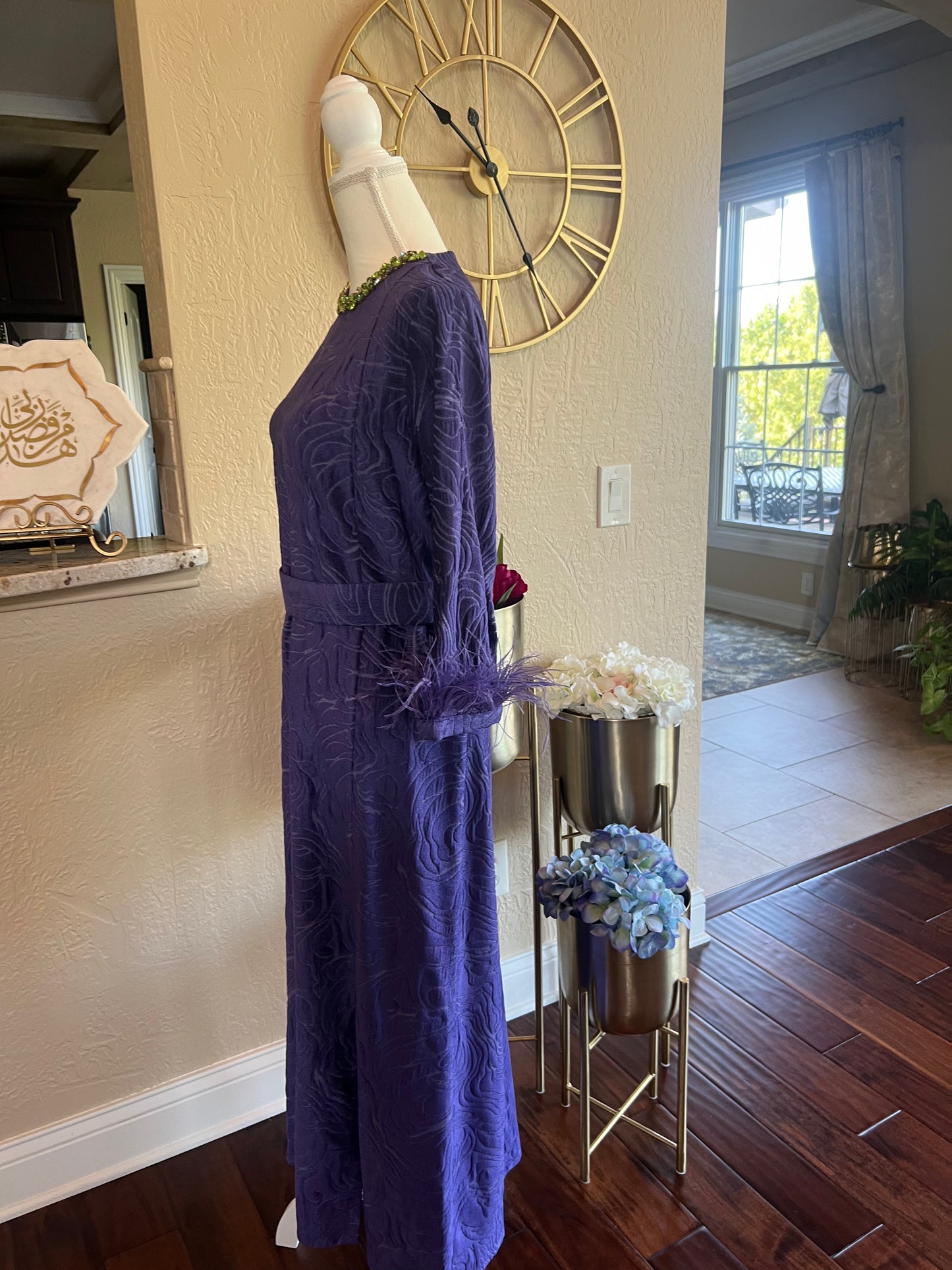 Royal Swirl Velvet Dress