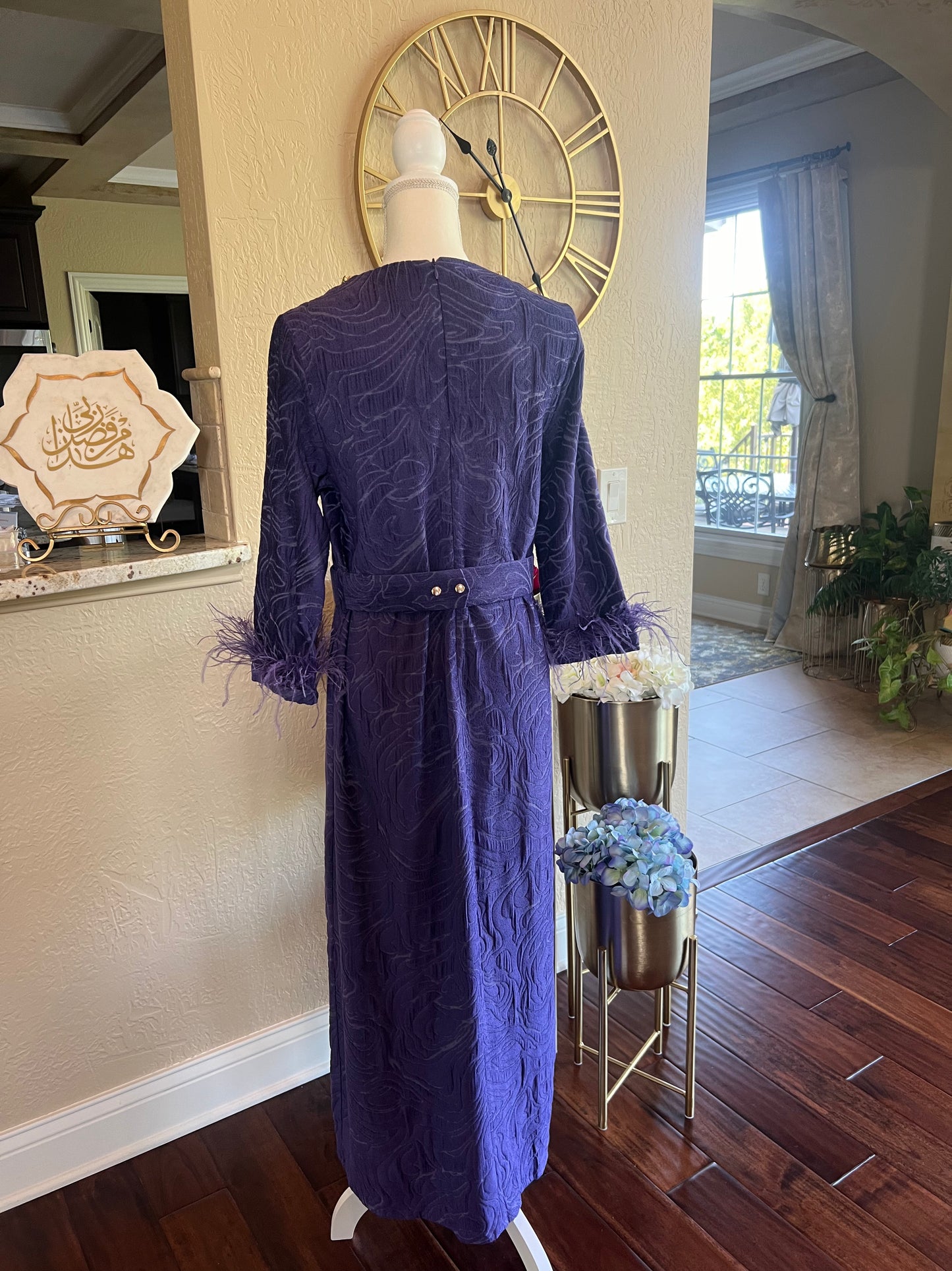 Royal Swirl Velvet Dress