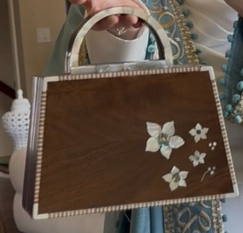 Mother of Pearl Floral Clutch