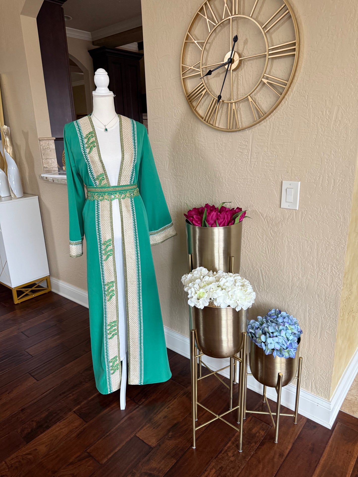 Emerald Flower Abaya