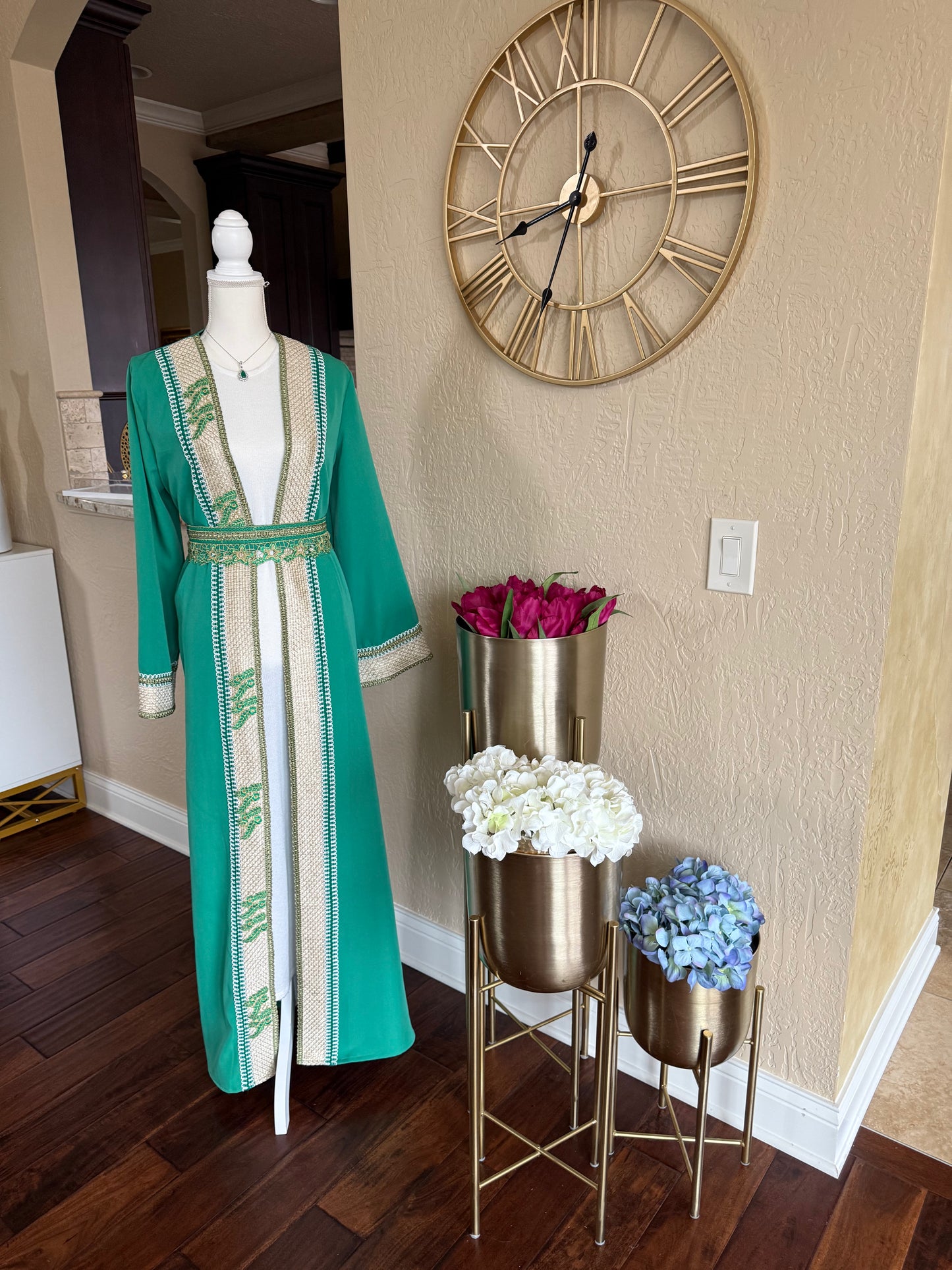 Emerald Flower Abaya