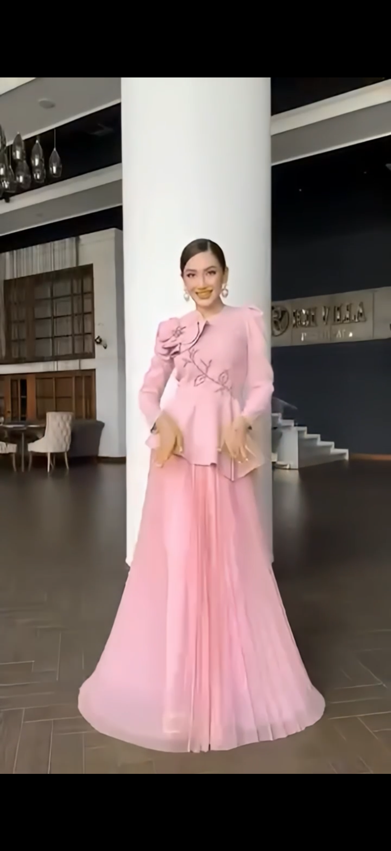 Pink flower dress