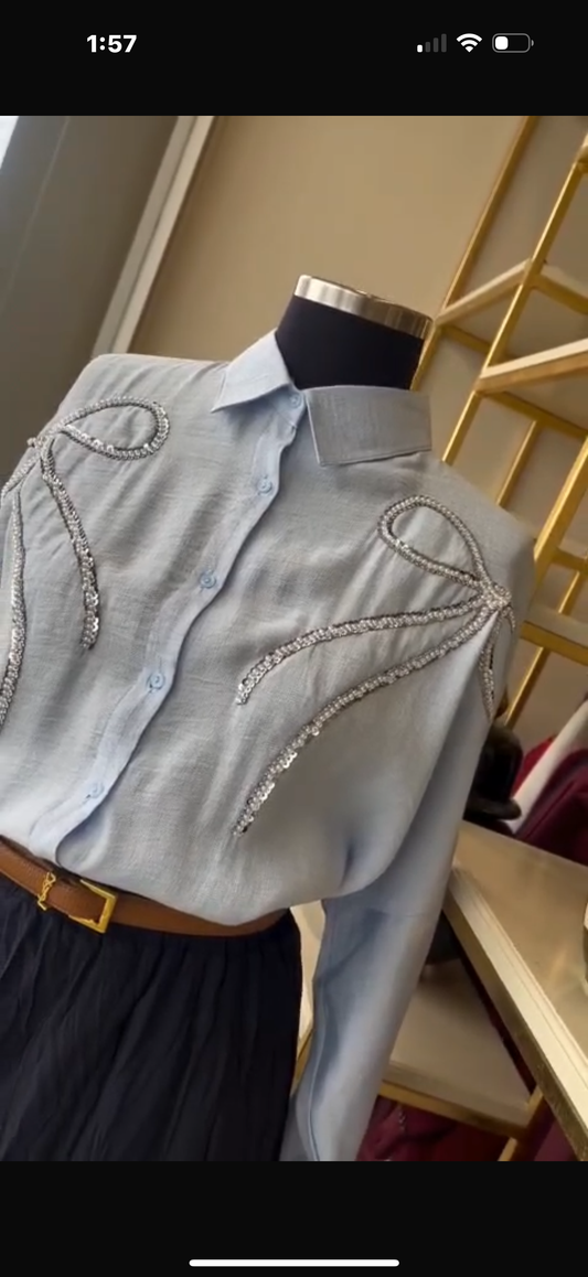 Sparkle Bow Blouse