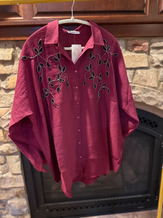 Crimson Leaf Blouse