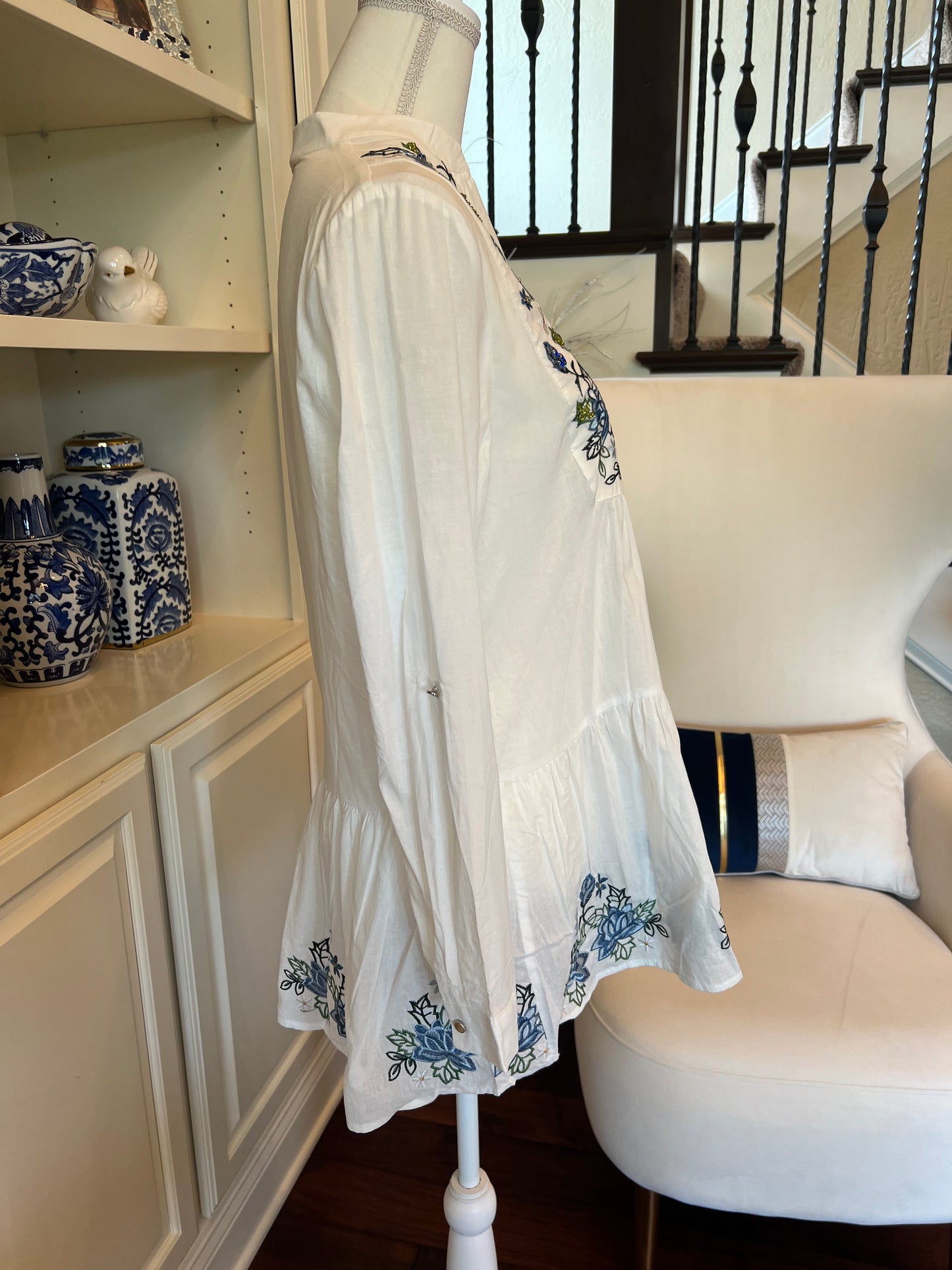 Blue Bloom Shirtdress