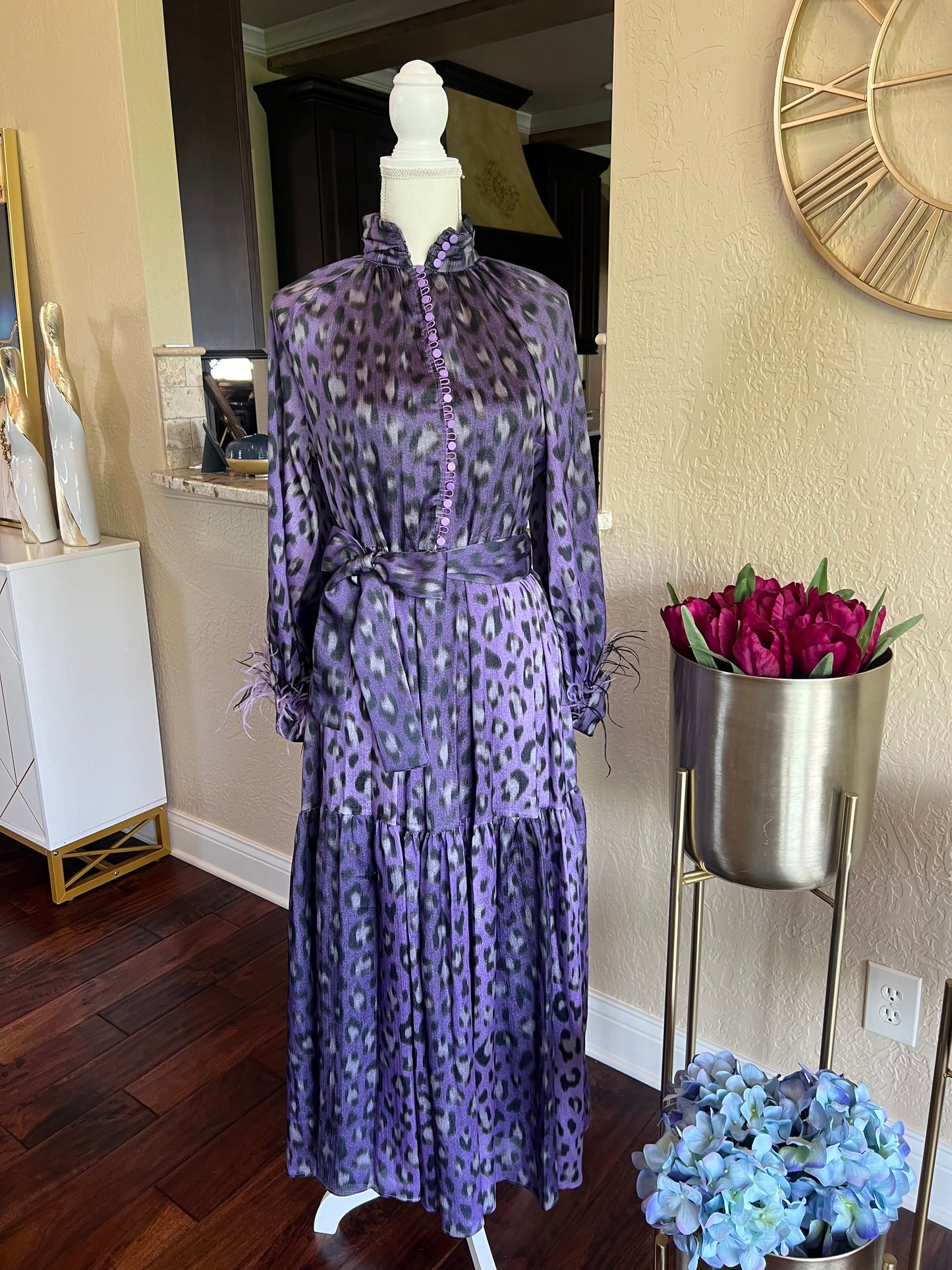 Purple Leopard Luxe Dress