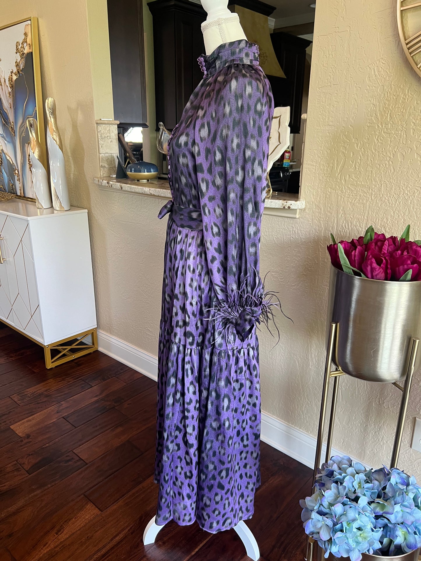 Purple Leopard Luxe Dress