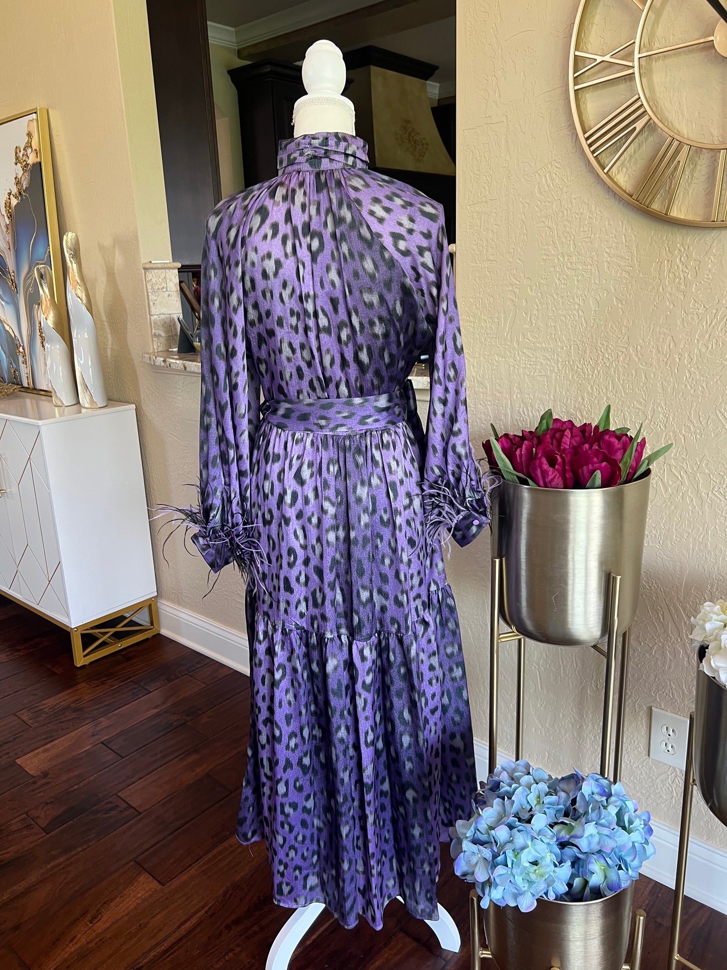 Purple Leopard Luxe Dress