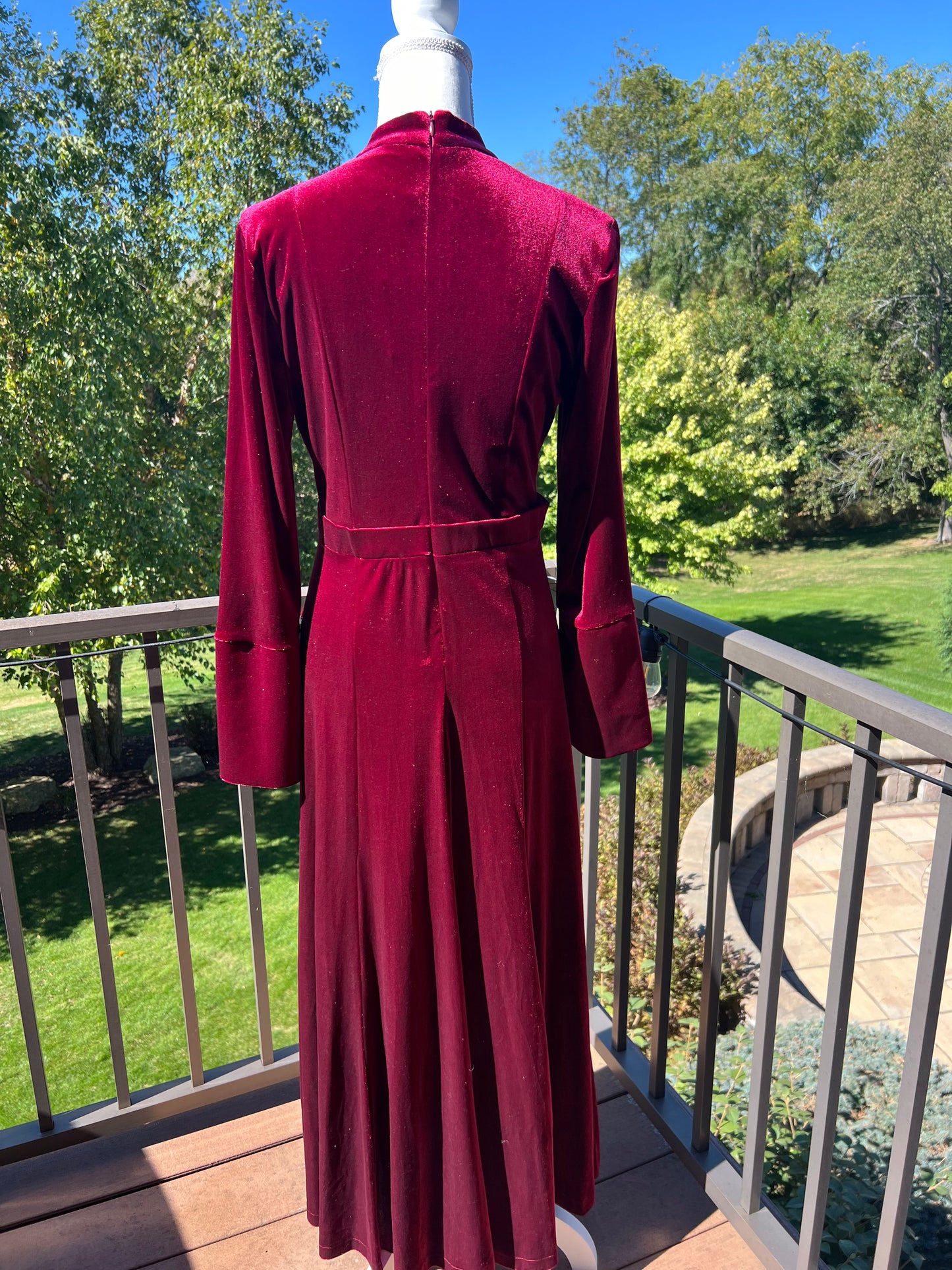 Vintage Crimson Velvet Dress