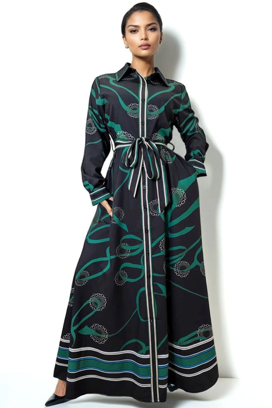 BUTTON DOWN MAXI SHIRT DRESS
