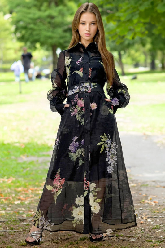 Belted Button Down Dress