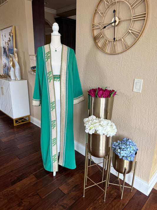 Emerald Flower Abaya